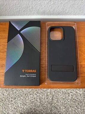 TORRAS Black Leather-Style iPhone Case